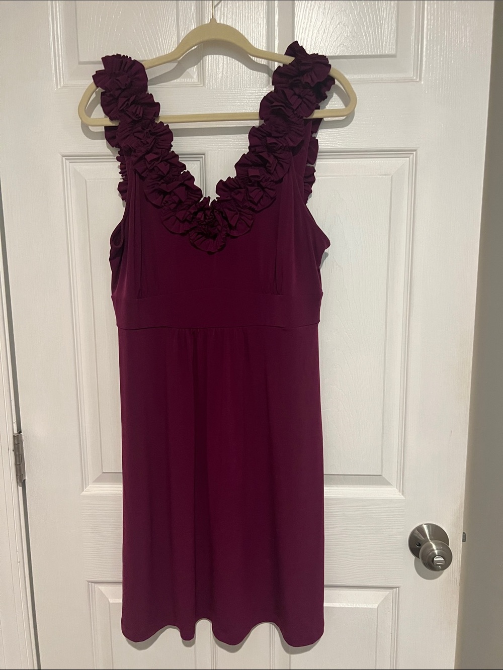 Apt. 9 Plum Ruffle-Trim Sleeveless Dress
